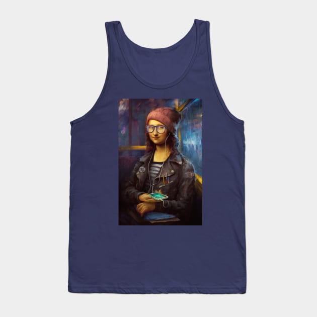 Mona Lisa in Bus Tank Top by bohater13